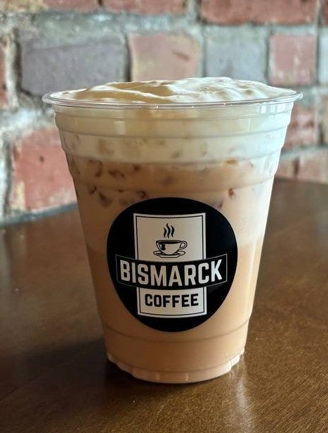 Strawberry Cheesecake Iced Latte with French Vanilla Cold Foam